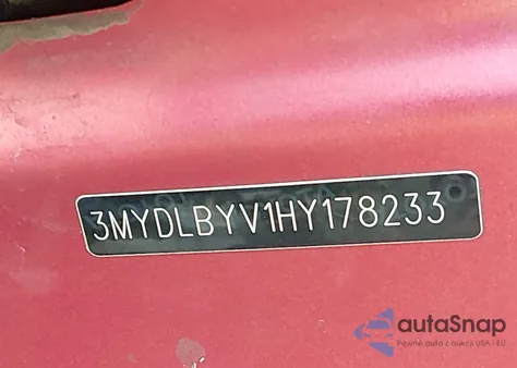 2017 Toyota Yaris Ia из США, поврежденный, VIN 3MYDLBYV1HY178233